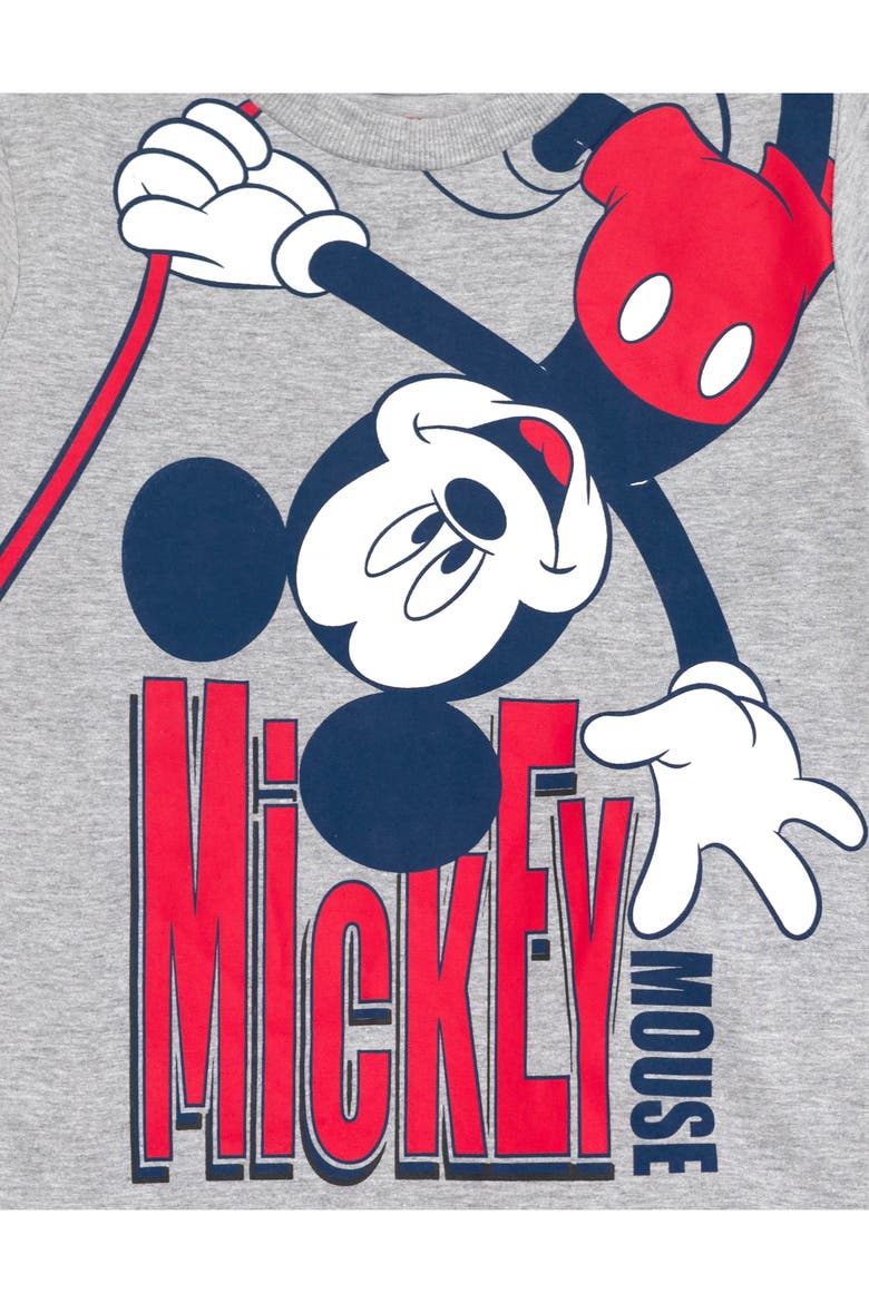 Mickey Mouse & Friends T-Shirt & Mesh Shorts Set, Alternate, color, Mickey Heather Grey
