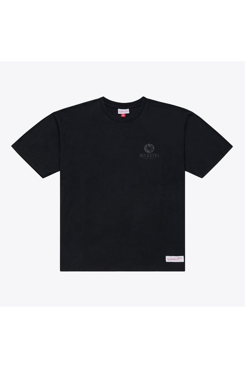 Men's Mitchell & Ness  Black Ohio State Buckeyes Monochrome Icon T-Shirt, Main, color, Black