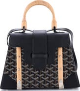 Pre-Owned Goyard Saigon Top Handle Bag Coated Canvas with Leather PM