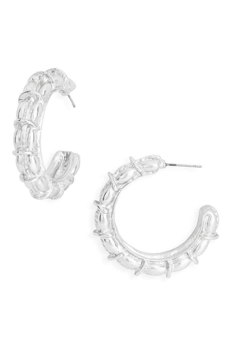 Bohemian Hoop Earrings, Main, color, SILVER
