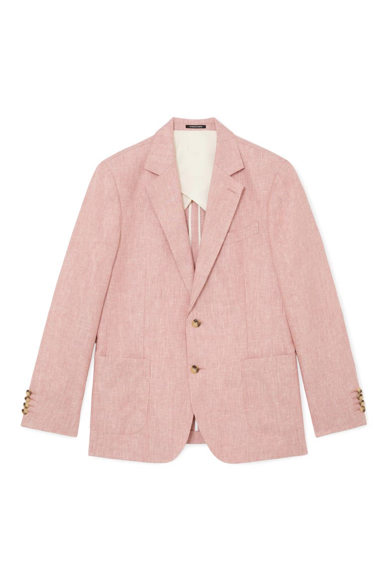 Atlantic Linen Sport Coat, Alternate, color, PLUM PINK