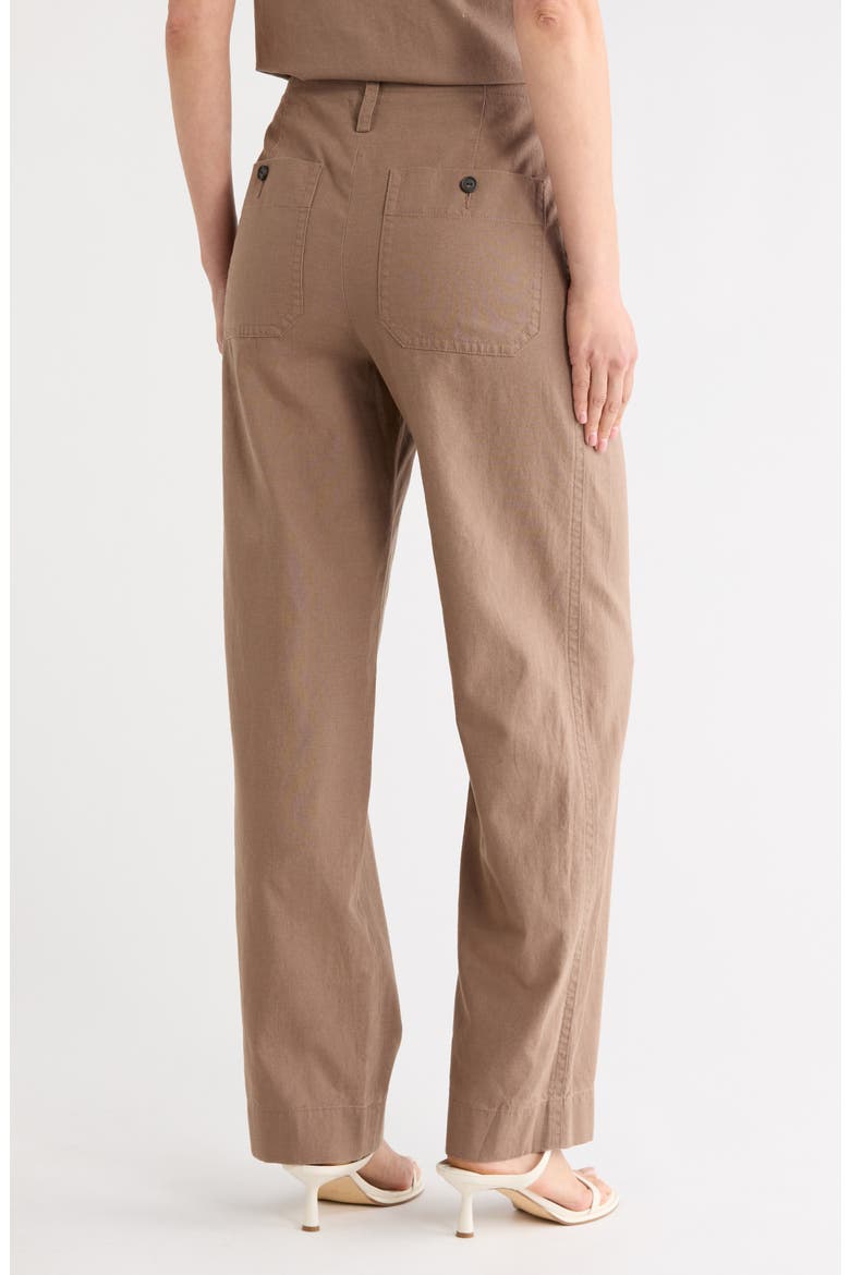 Tie Front Pull-On Pants, Alternate, color, DESERT WIND