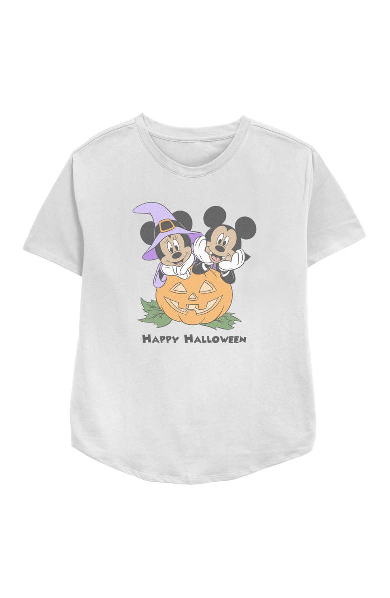 Mickey & Friends Women's Mickey & Friends Mousey Halloween  Graphic T-Shirt, Main, color, White