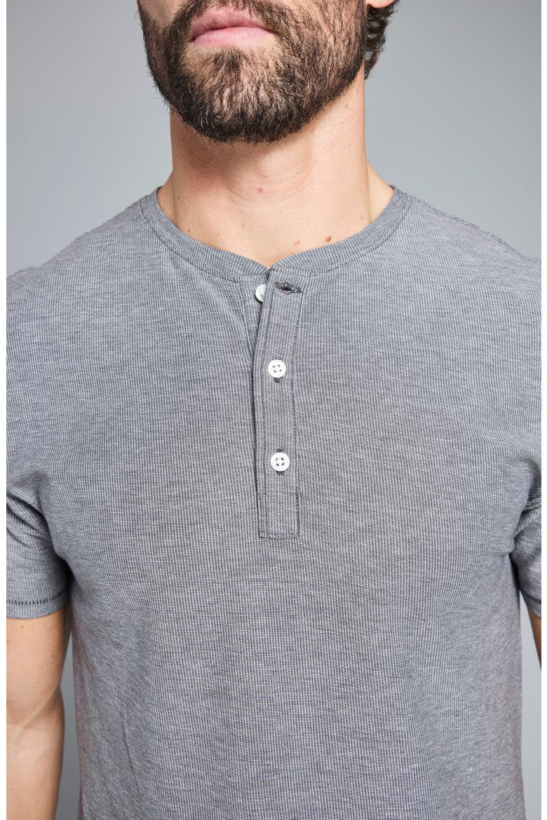Bird's Eye Short Sleeve Henley, Alternate, color, ASPHALT/ TINTED WHITE