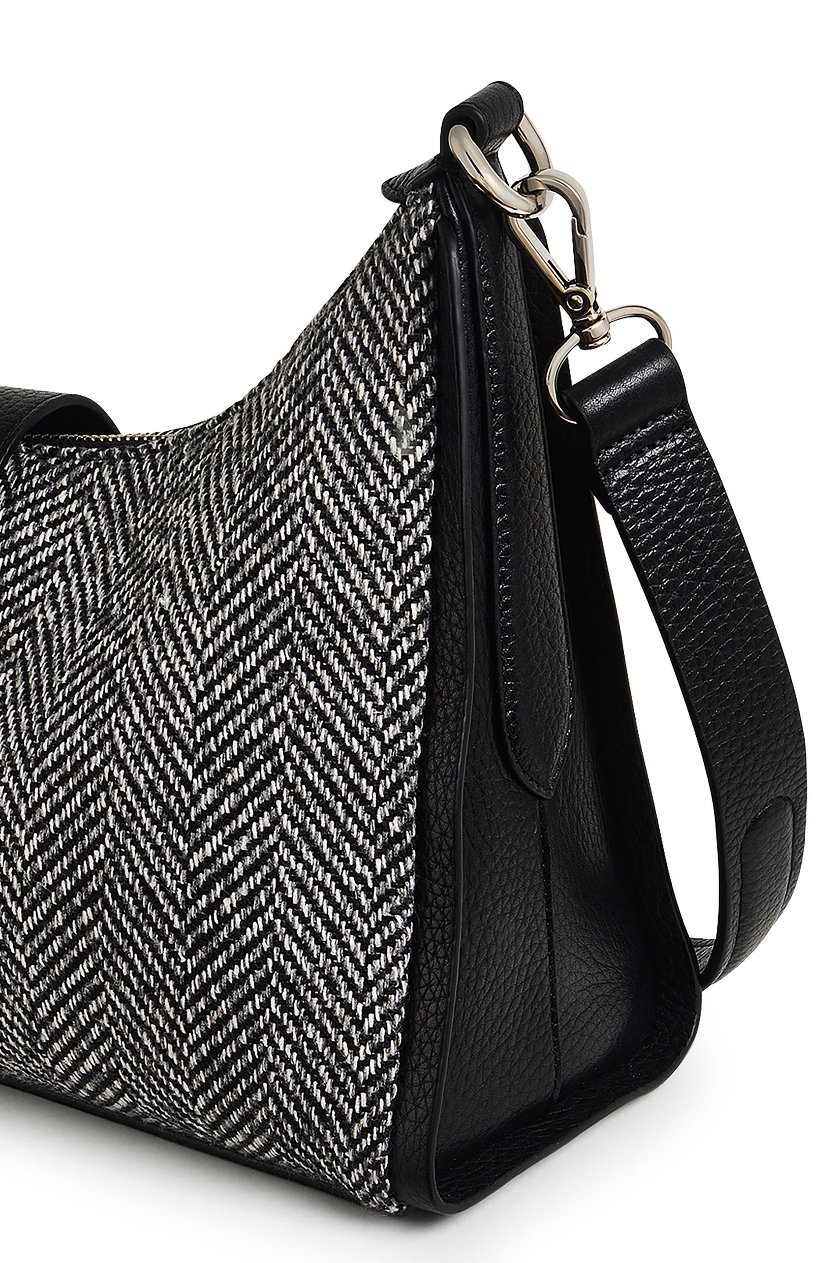 Radley Sloane Street Herringbone Medium Shoulder Bag, Alternate, color, Black