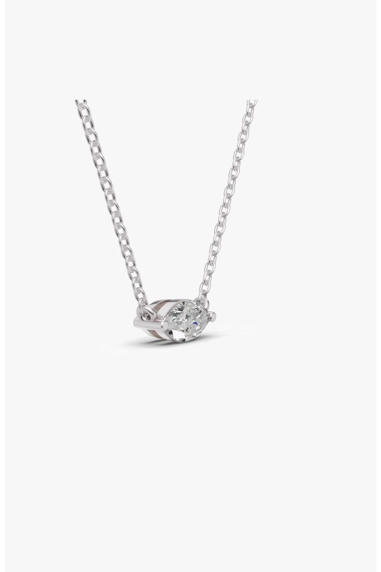 14K Gold 0.5 ct Lab Grown Round Marquise Shape Diamond Pendant, Alternate, color, White Gold