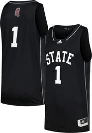 adidas Men's adidas #1 Black Mississippi State Bulldogs Swingman Basketball Jersey