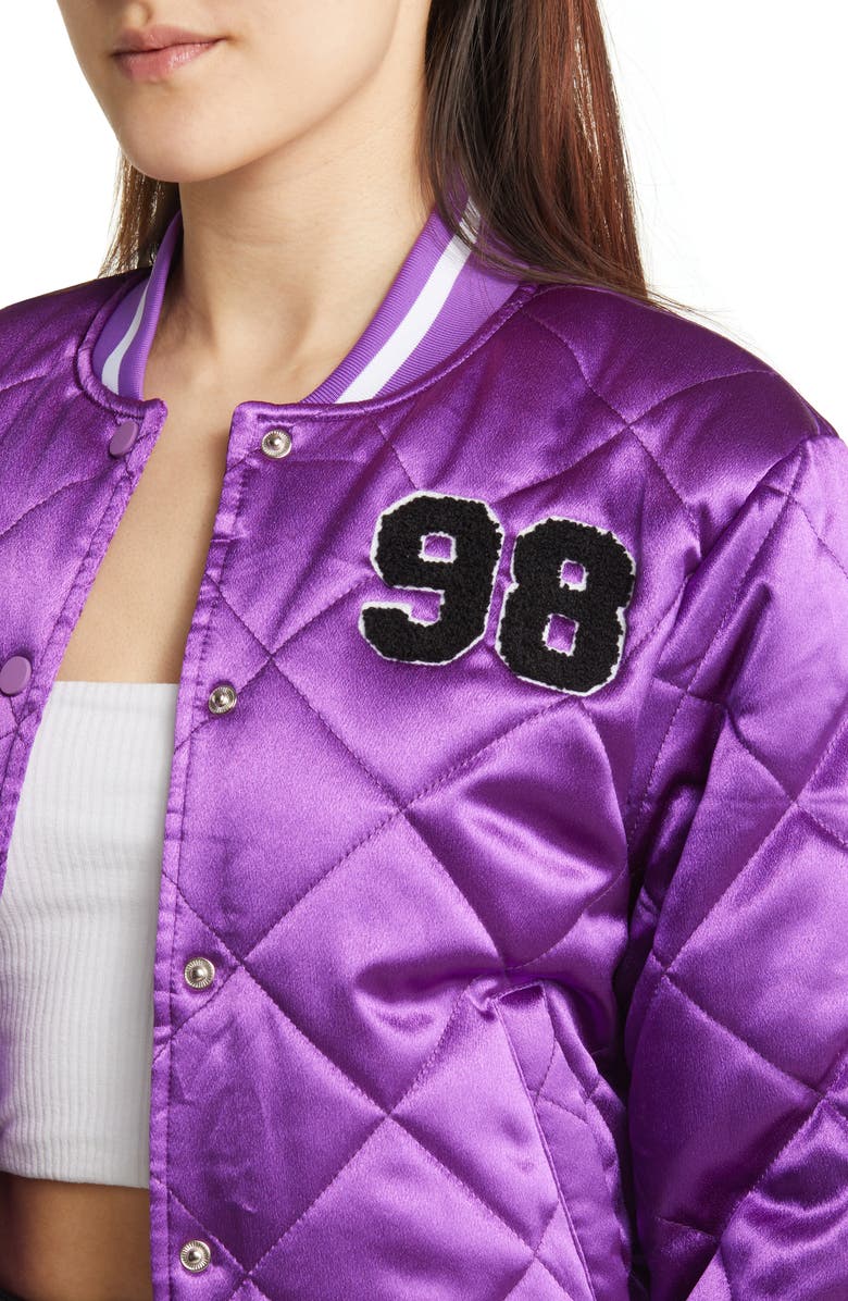 AZALEA WANG Quilted Bomber Jacket, Alternate, color, 