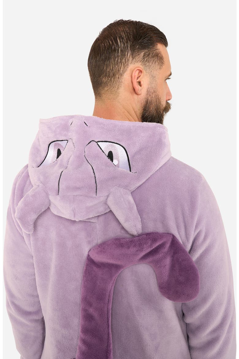 Pokémon Mewto Hooded Fleece Jumpsuit, Alternate, color, LAVENDER