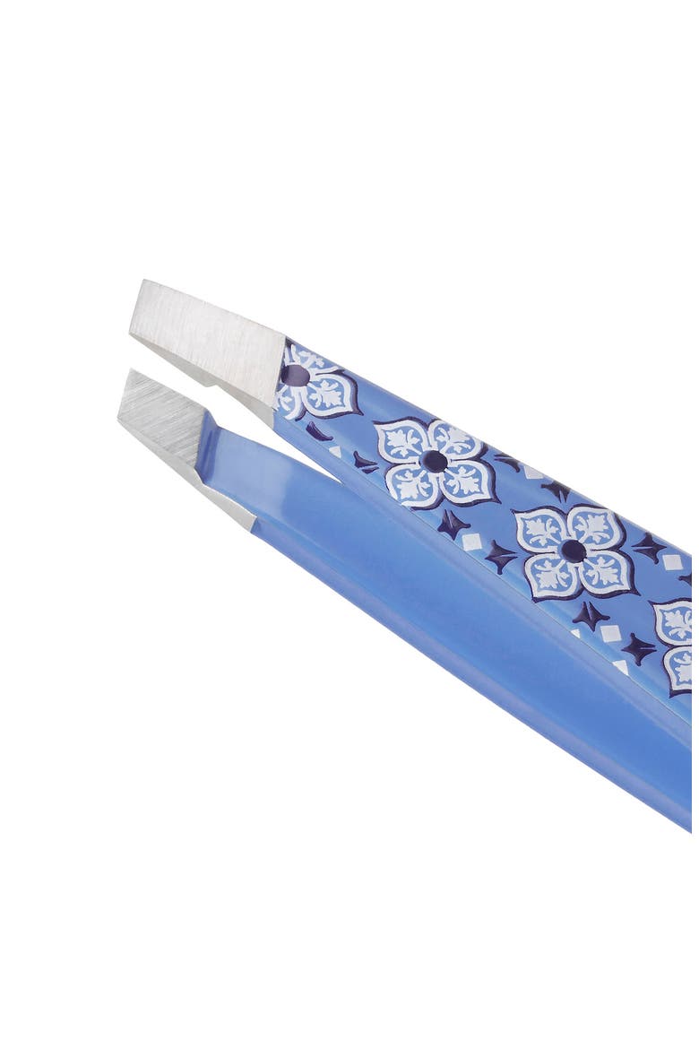 Mini Lisbon Sea Slant Tweezer, Alternate, color, BLUE