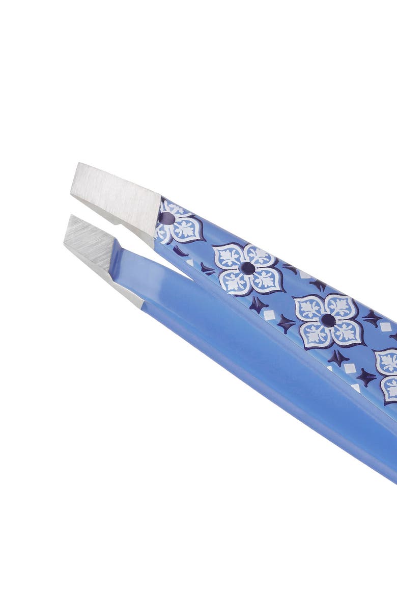 TWEEZERMAN Mini Lisbon Sea Slant Tweezer, Alternate, color, Blue
