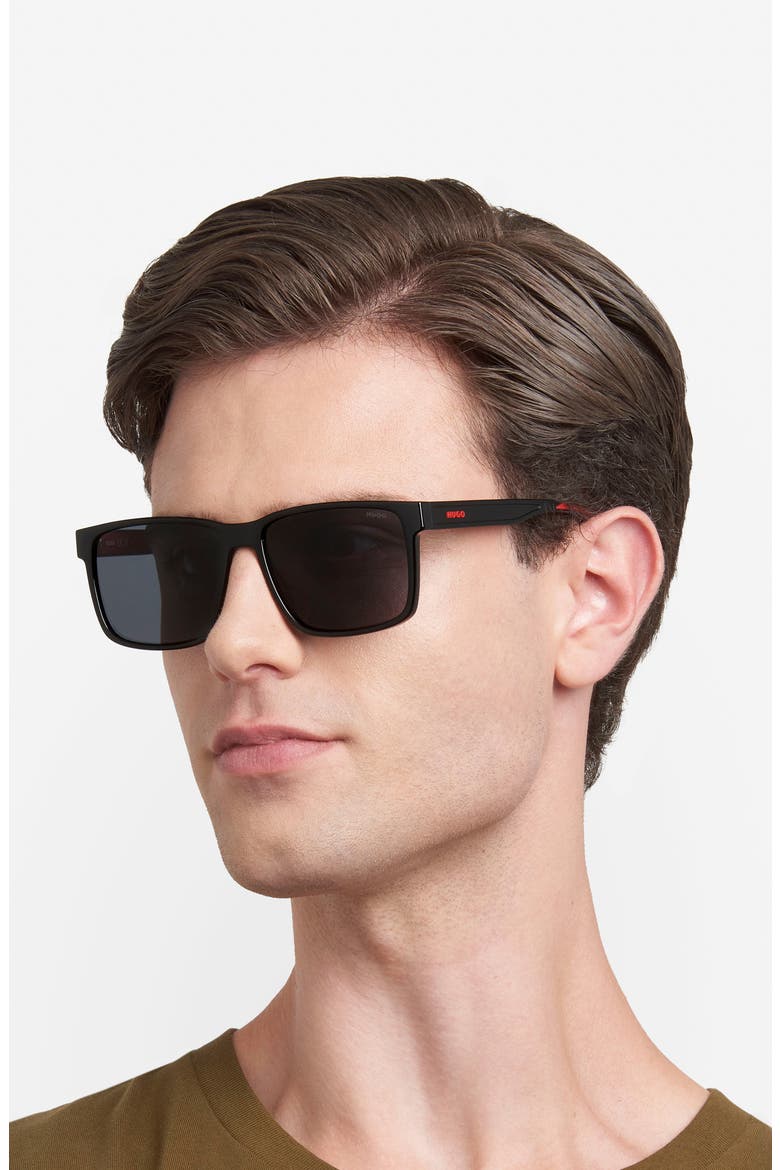 57mm Navigator Sunglasses, Alternate, color, BLACK/ GREY
