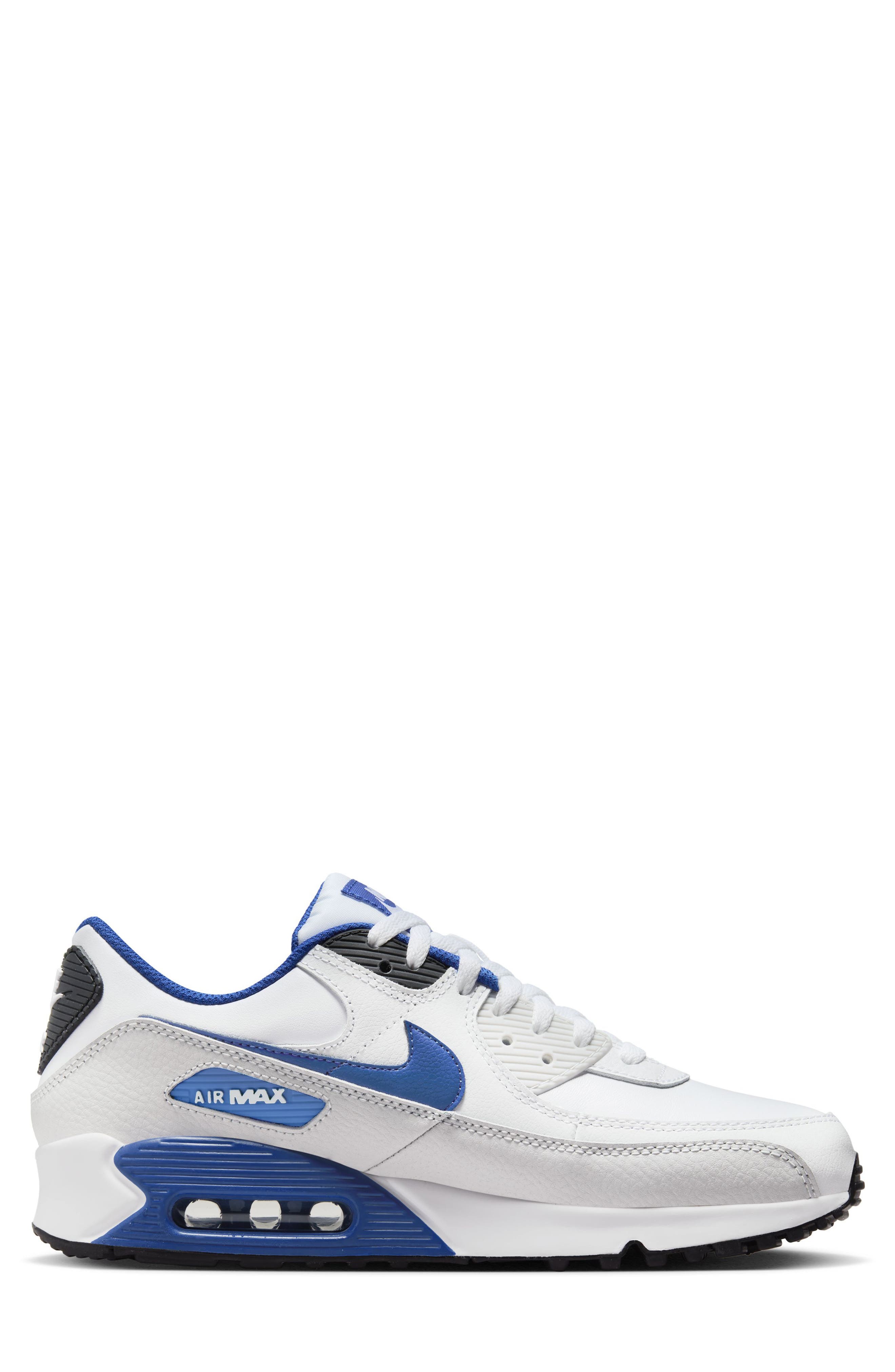 Air Max 90 Leather Sneaker, Alternate, color, WHITE/ PHOTON DUST