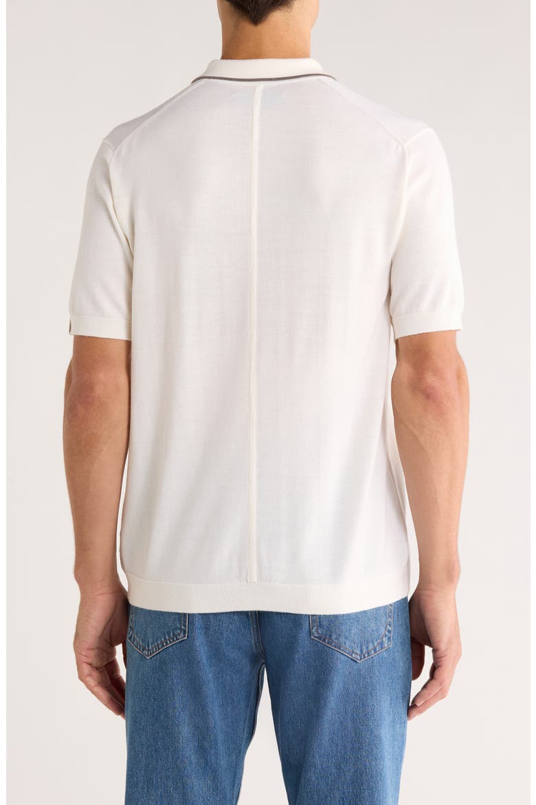 Crawford Wool & Cashmere Sweater Polo, Alternate, color, IVORY