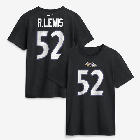 Men's Nike Ray Lewis Black Baltimore Ravens Retired Name & Number T-Shirt