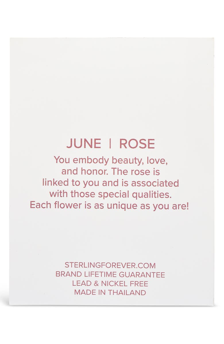 Sterling Forever Birth Flower Pendant Necklace, Alternate, color, Silver/ June