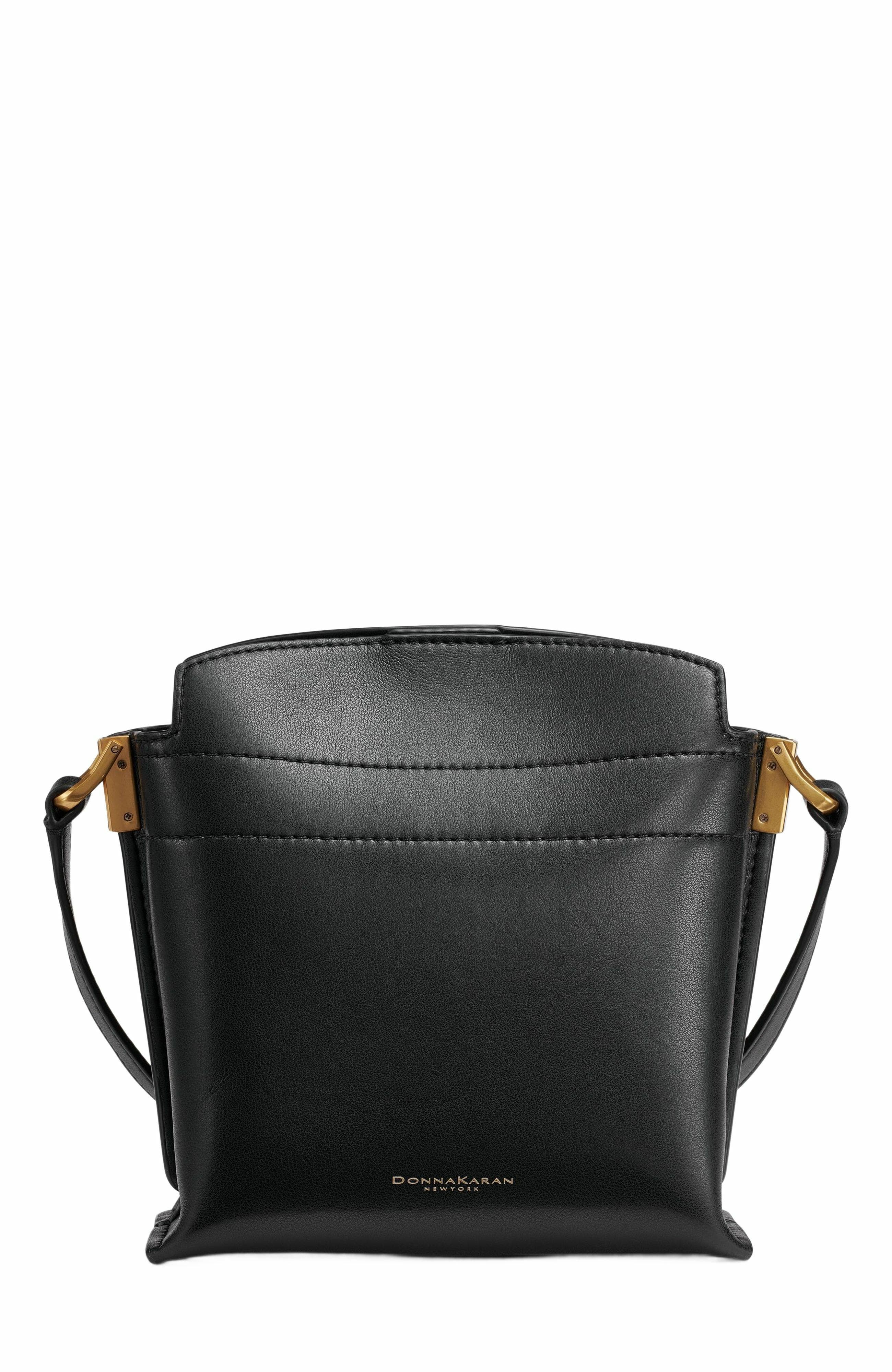 Donna Karan New York Bridgehampton Small Crossbody Bag, Alternate, color, Black/Gold