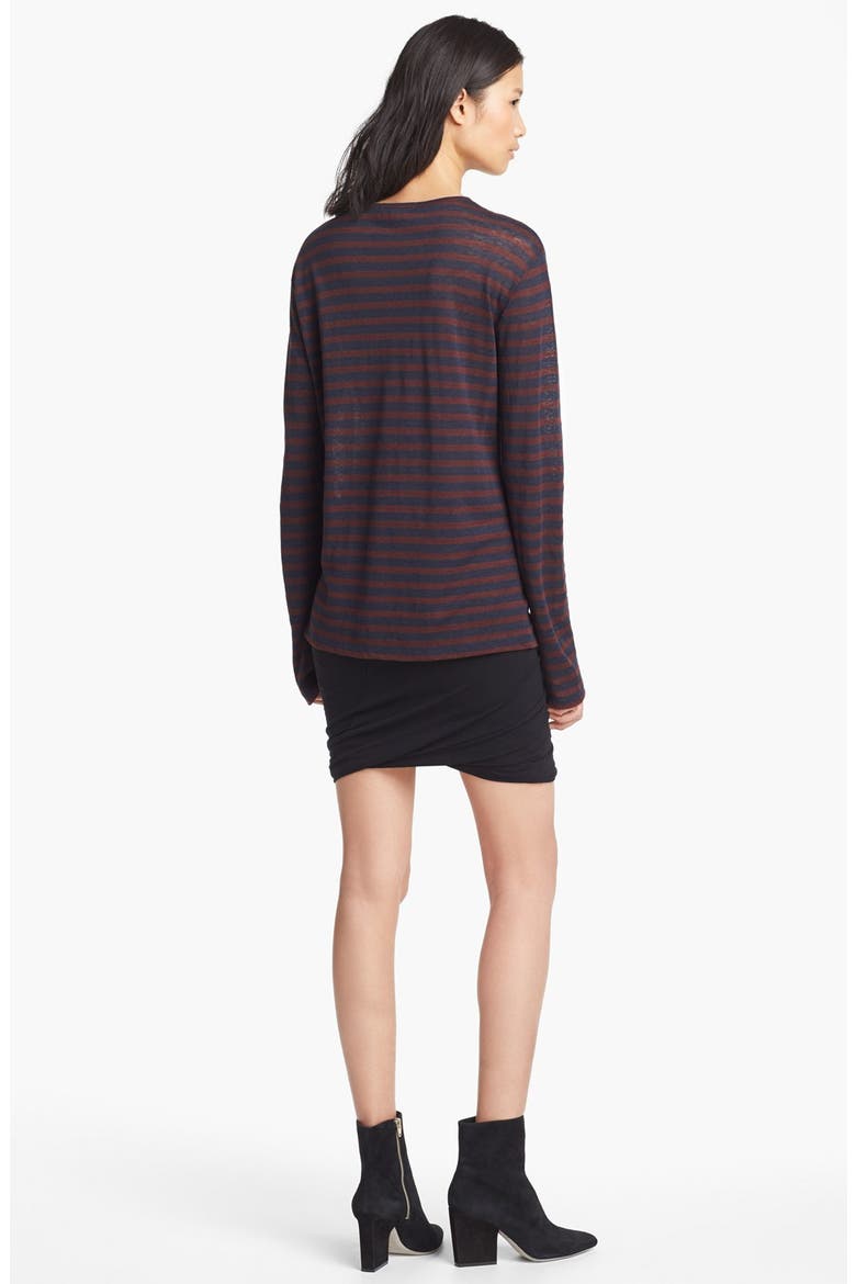 T by Alexander Wang Twisted Hem Skirt, Main, color, BLACK