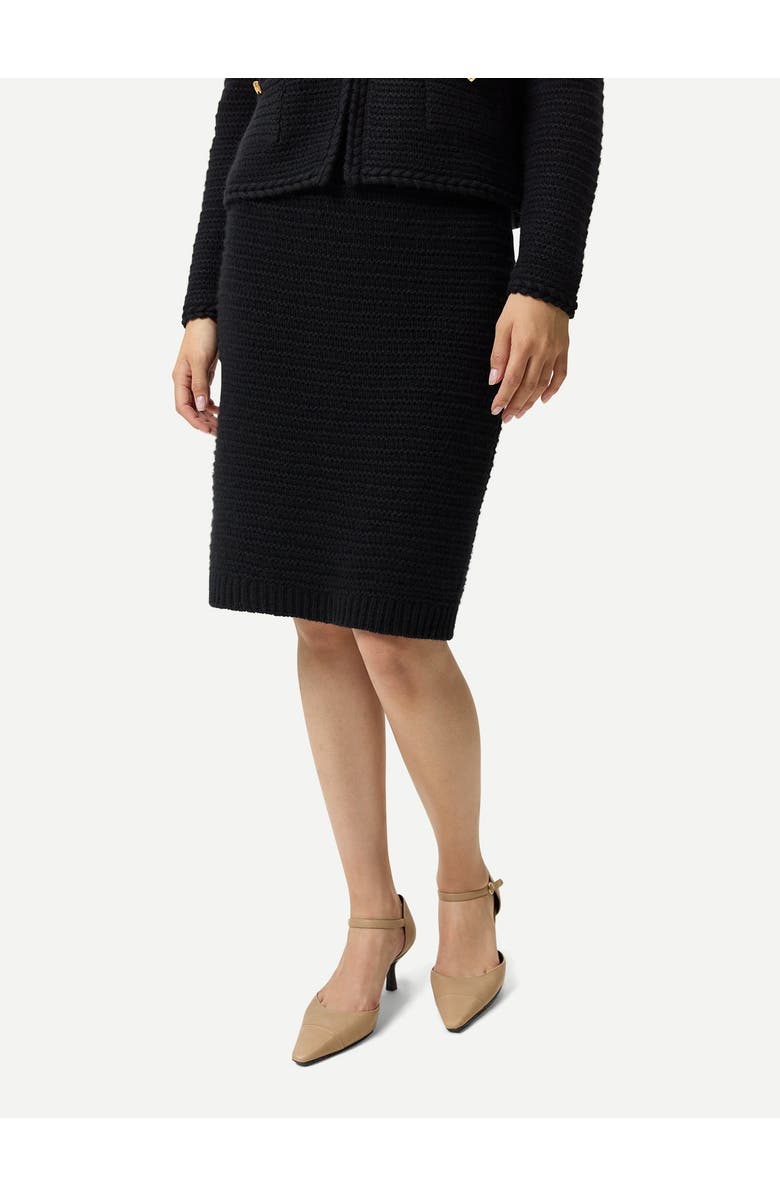 Gobi Cashmere Cashmere Sheath Skirt, Alternate, color, Black
