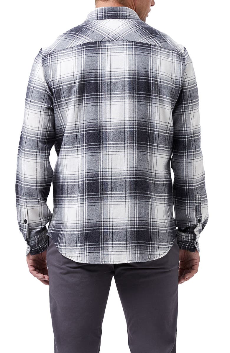 French Connection Plaid Garment Wash Flannel Button-Up Shirt, Alternate, color,