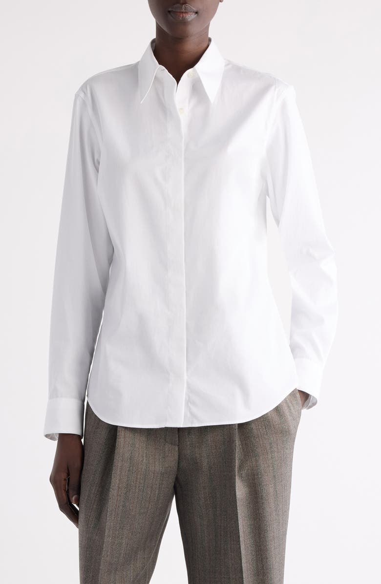 Dries Van Noten Cho Button-Up Shirt, Main, color, White