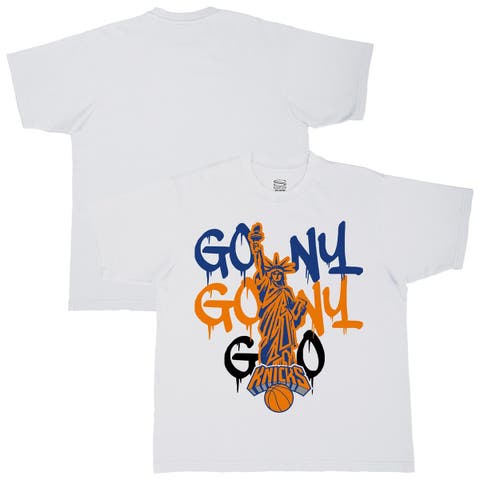 Unisex Stadium Essentials  White New York Knicks Oversized Go NY Go T-Shirt