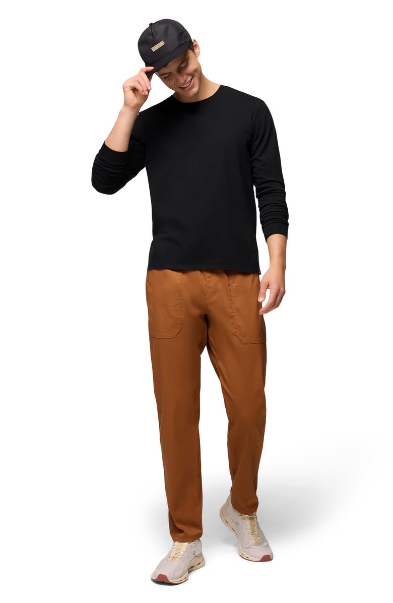 prAna Everyday Long Sleeve Regenerative Organic Cotton T-Shirt, Alternate, color, Black