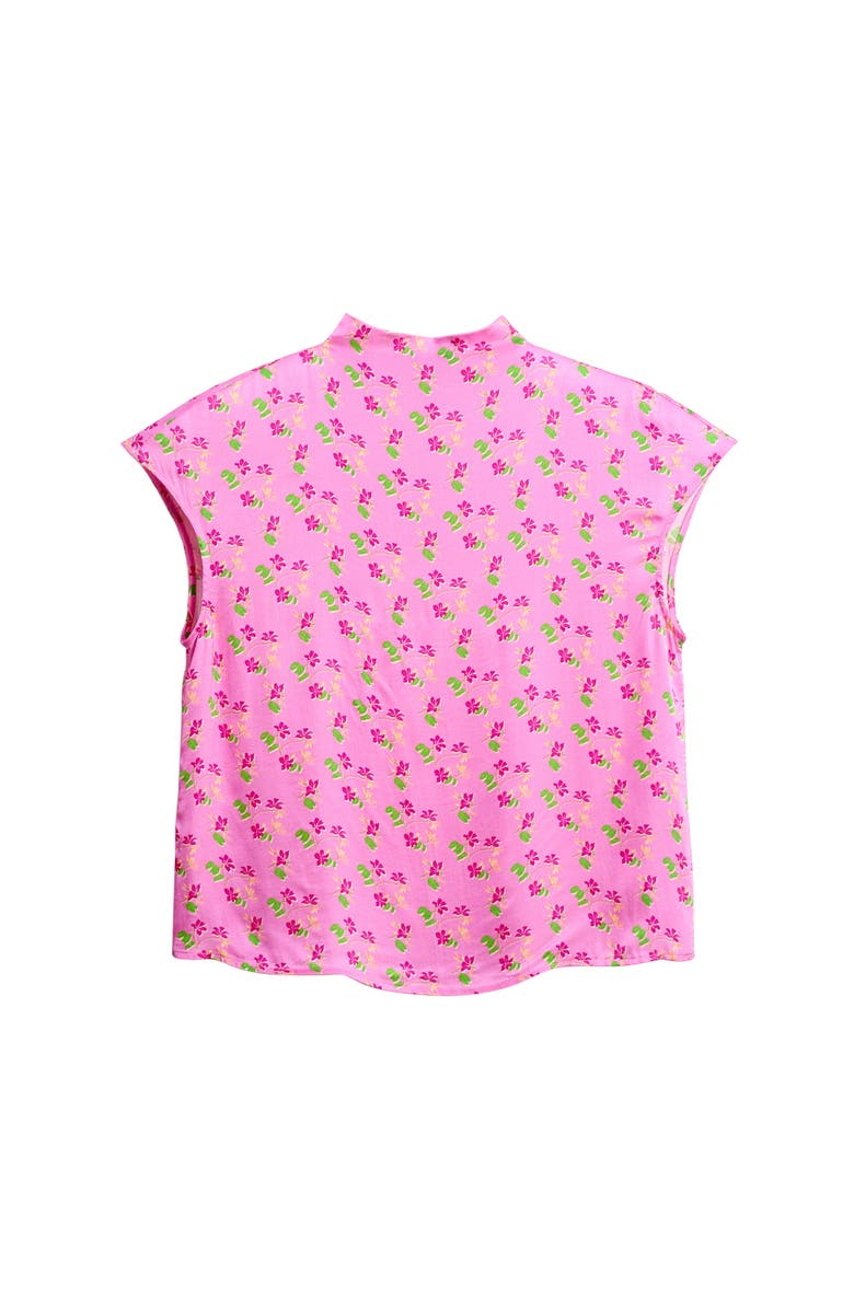 Lost Pattern NYC "Beach Blossom" Satin Top, Alternate, color, Pink