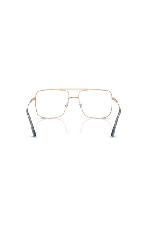 Ray Ban Ray-ban 56mm Square Optical Glasses In Gold