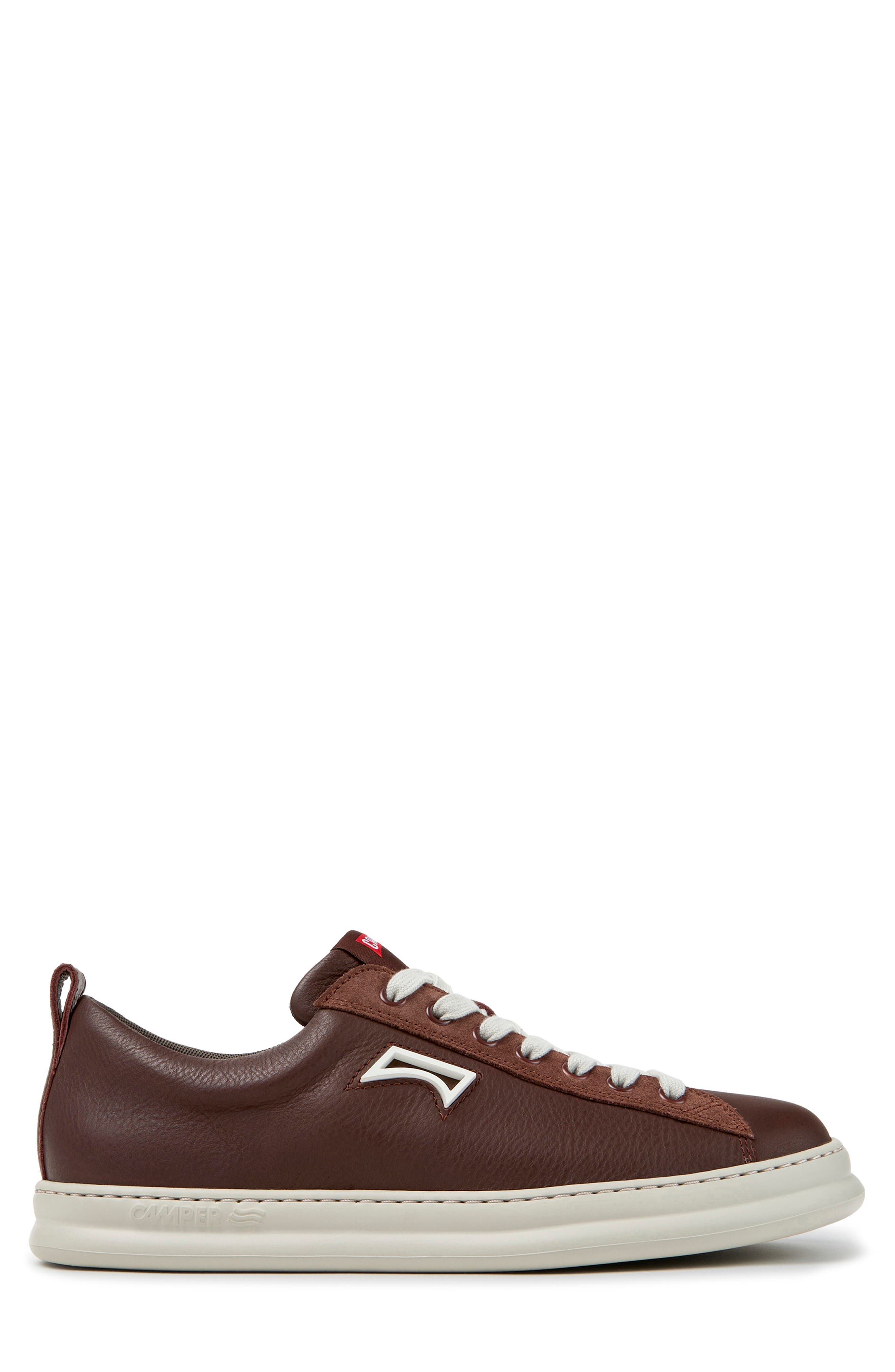 Runner Four Leather Sneaker, Alternate, color, MEDIUM BROWN