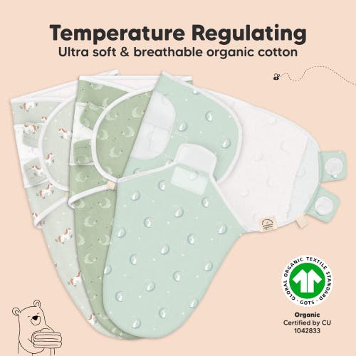 Keababies 3-pack Soothe Swaddle Wraps In Lunaris