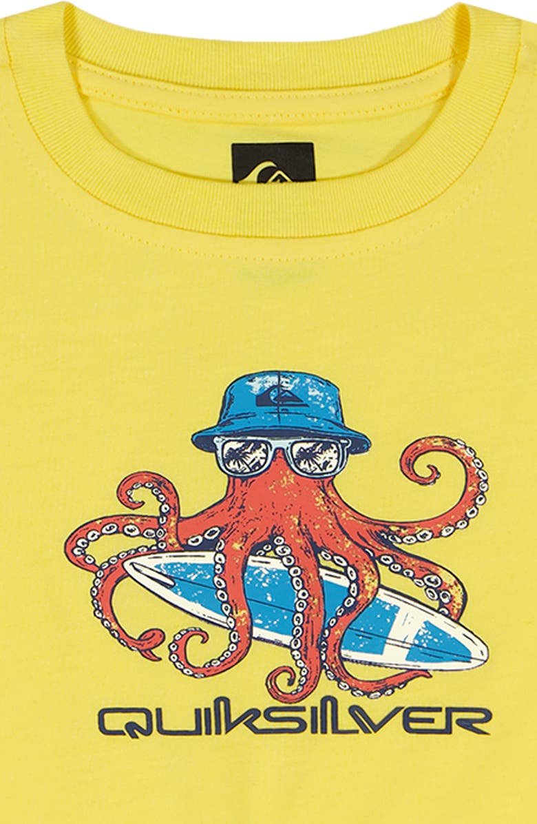 Quiksilver Graphic T-Shirt & Shorts Set, Alternate, color, Yellow Multi