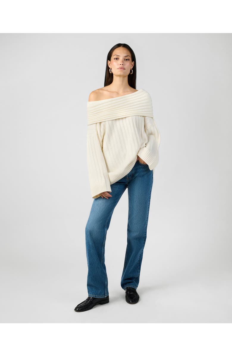 WeWoreWhat Oversized Off Shoulder Sweater, Alternate, color, Ivory