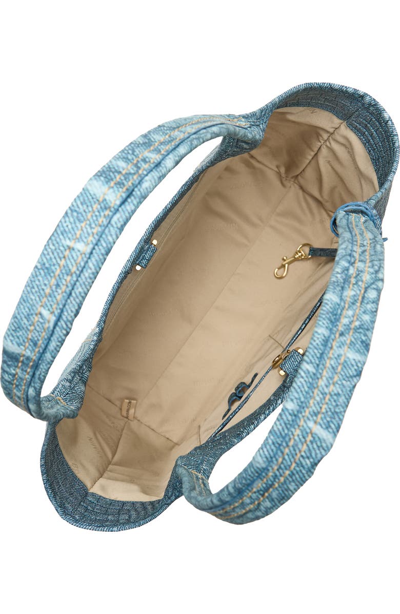 Brahmin Melora Croc Embossed Denim Look Leather Tote, Alternate, color,