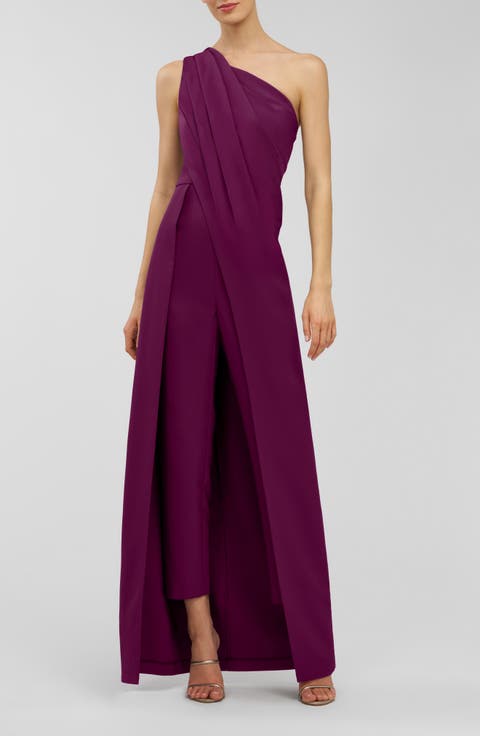Elise One-Shoulder Walk Thru Jumpsuit
