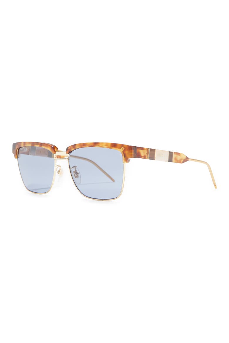 56mm Square Sunglasses, Alternate, color, HAVANA HAVANA BLUE/ BLU