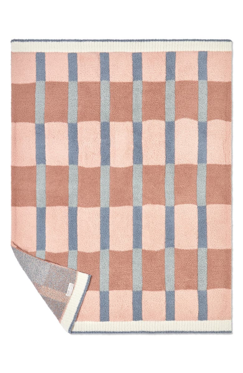 Barefoot Dreams<sup>®</sup> CozyChic<sup>®</sup> Colorful Check Stroller Blanket, Main, color, Sunray Multi