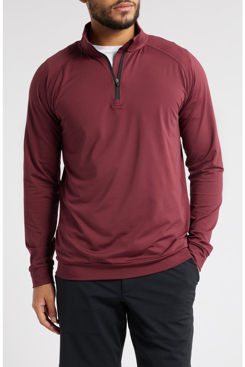 Colt Quarter Zip Golf Pullover, Main, color, MAROON