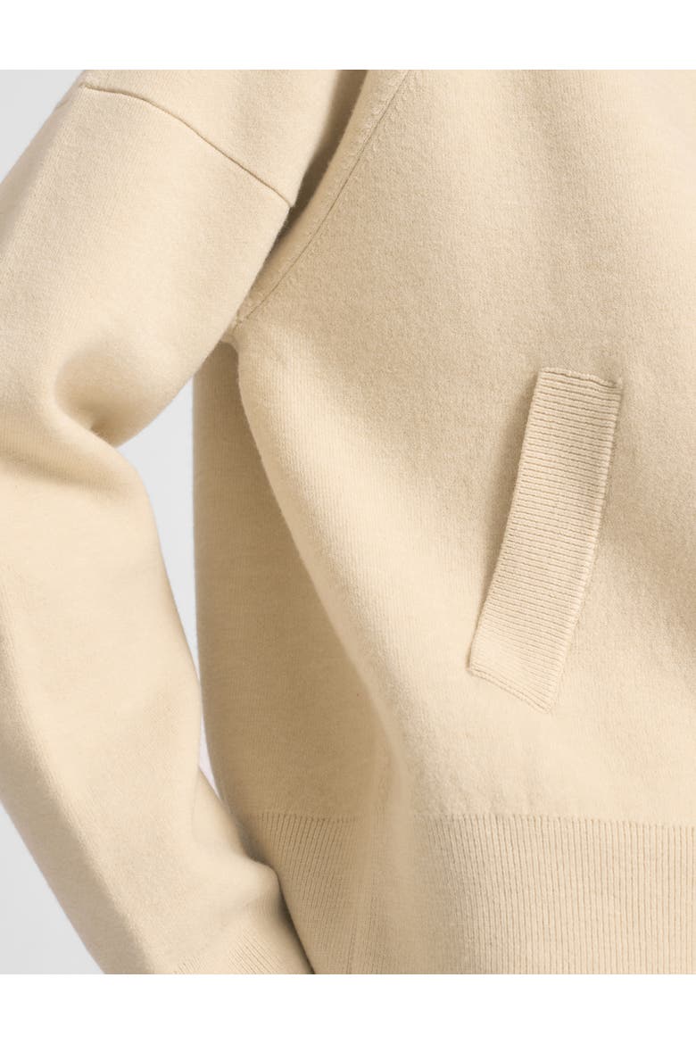 Knitted Bomber Jacket, Alternate, color, Cream