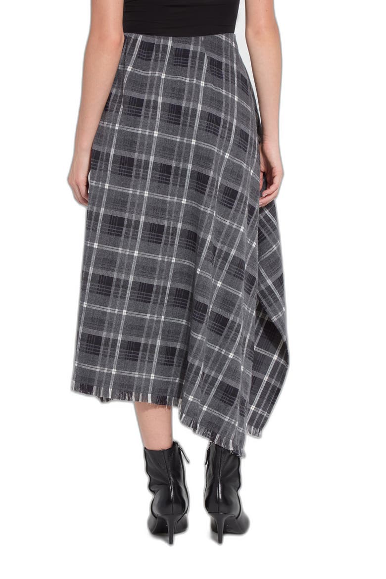 Anniston Fringe Asymmetric Midi Skirt, Alternate, color, WINTER BRUSHED PLAID