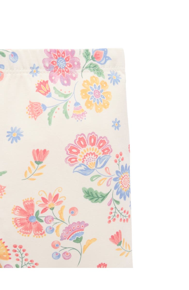 Purebaby Ruffle Tee & Bike Short Set, Alternate, color, Papaya