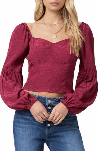 PAIGE Sydnee Juliet Sleeve Jacquard Top