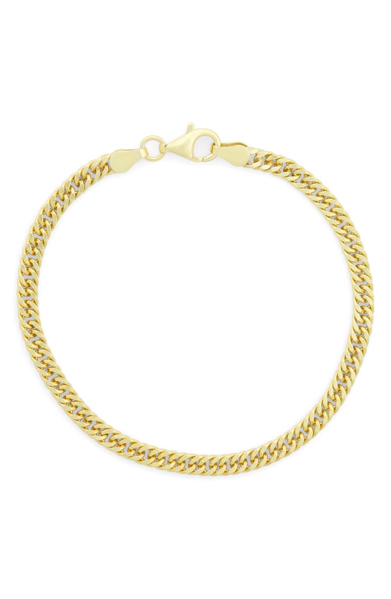 FZN Curb Chain Anklet, Main, color, Gold