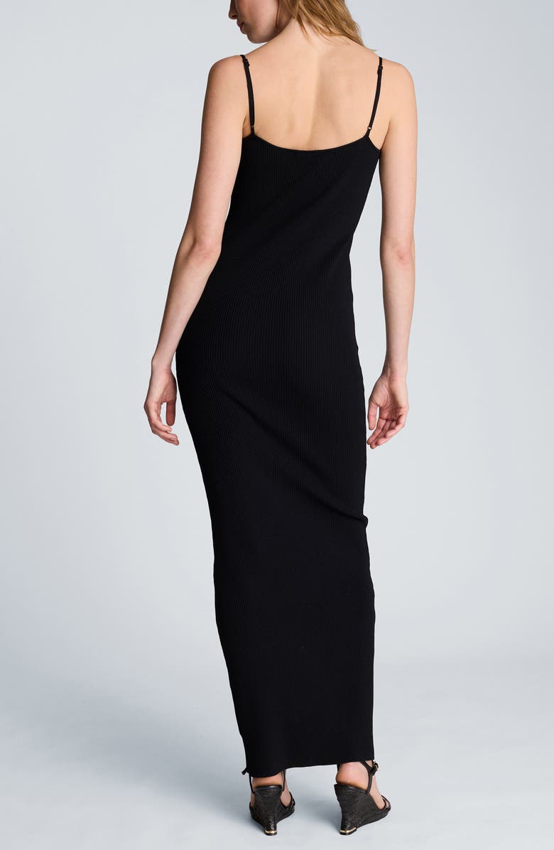 Kenneth Cole Ribbed Cami Sweater Dress, Alternate, color, Black