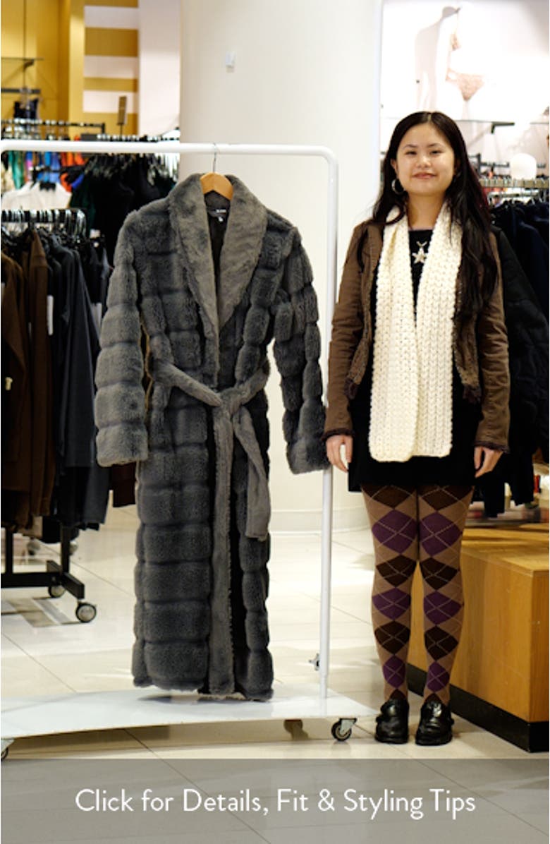 Rib Faux Fur Robe, sales video thumbnail
