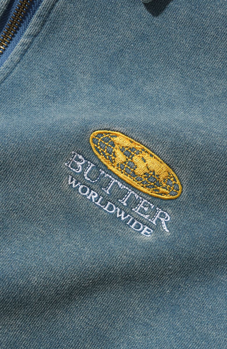 Butter Goods Corporate Quarter Zip Sweatshirt, Alternate, color, Navy