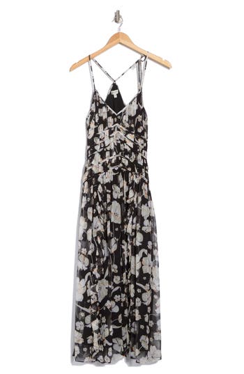 Joie Lyall Shirred Silk Gown