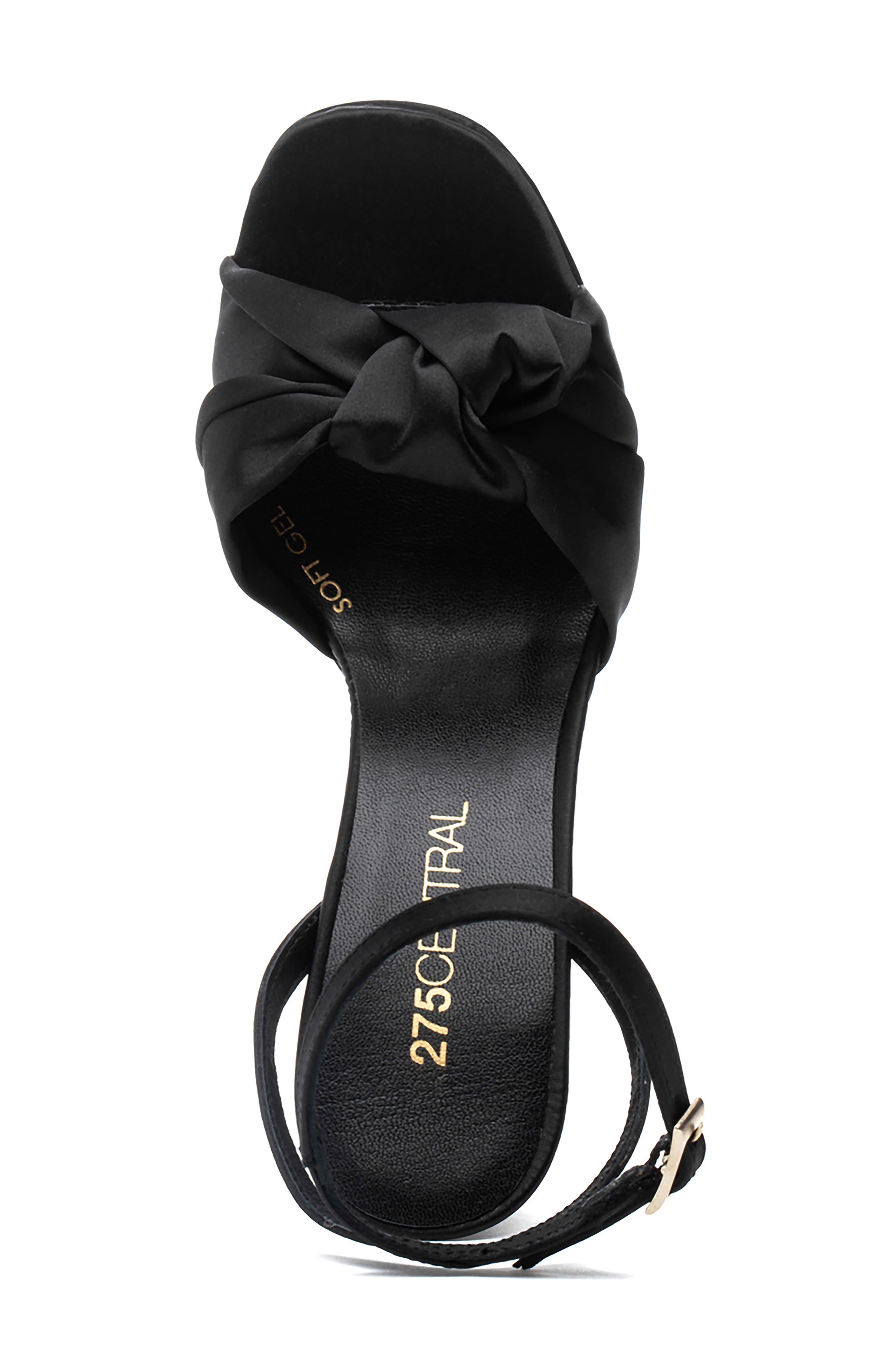 275 Central Miles Ankle Strap Platform Sandal, Alternate, color, Black Satin