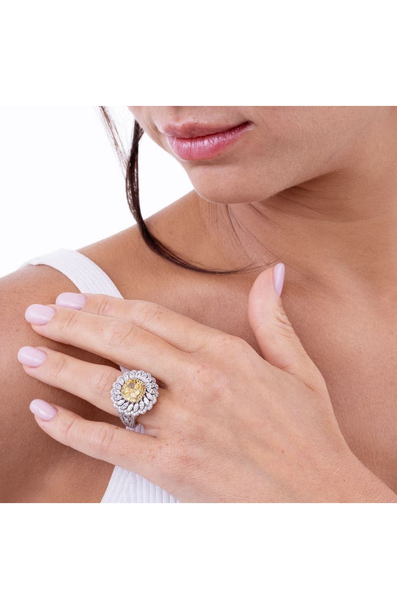 Anna Zuckerman La Maya Diamond Crystalline Ring, Alternate, color, Canary Yellow Crystalline