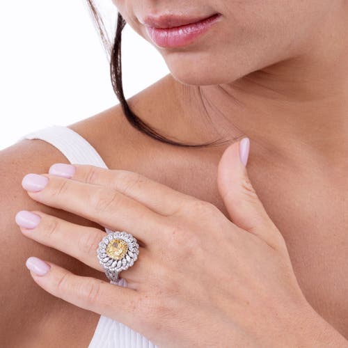 Anna Zuckerman La Maya Diamond Crystalline Ring In Canary Yellow Crystalline